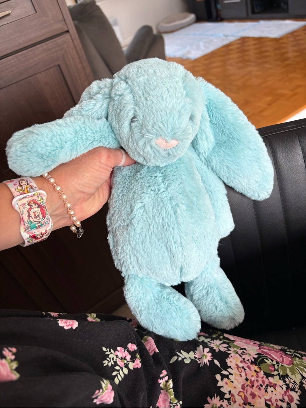 Jellycat Medium Bashful Aqua Bunny HTF Rare Retired